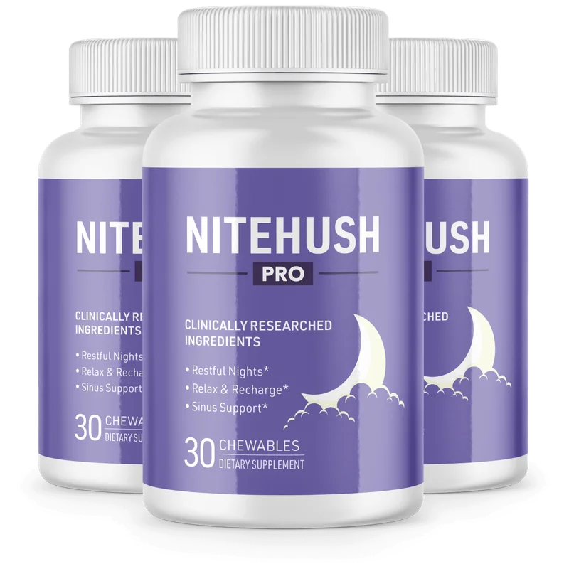 NiteHush Pro Natural Sleep Formula — 3 Bottle / 90 Day Pack